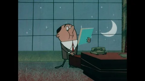 United States 1960s: A hand flips through a brochure titled "THE VOICE OF YOUR Stock Footage 337357381
