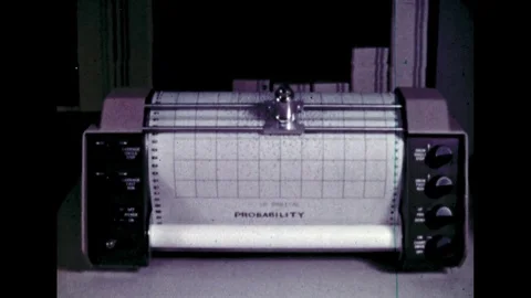 UNITED STATES 1960s: Probability Plot Generated by a Computer Vídeos de archivo 74978157