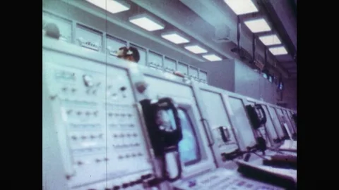 UNITED STATES 1960s: View of People Working at Computer Station in their Stock Footage