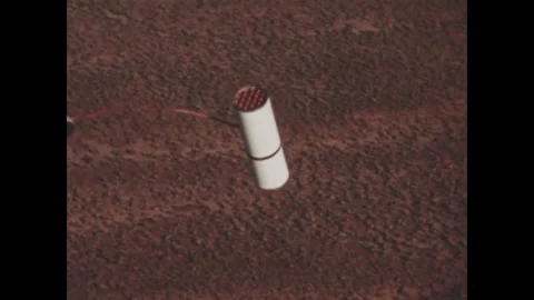 UNITED STATES - 1966: Rocket pod jettisoned over the desert Stock Footage 341748433