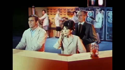 UNITED STATES - 1967 - Scientists try to evade a terrible accident during time Stock Footage 340580191