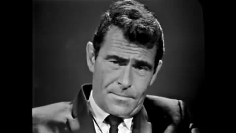 UNITED STATES - 1968 - In an interview with screenwriter Rod Serling, Serling Vidéo 340571880