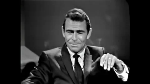 UNITED STATES - 1968 - In an interview, screenwriter Rod Serling agrees Vidéo 340571906