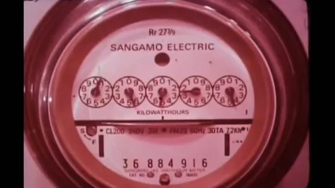 UNITED STATES - 1972 - An electro-printer printing a document, gauges measuring Stock Footage 328190426