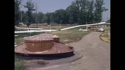 UNITED STATES - 1974 - A chemist inserts a slide through a microscope. He Video stock 308100839