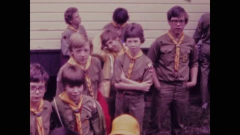 United States 1978 Group of boy scout i Stock Video Pond5