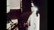 United States: 1981: Columbus Space Shuttle Prepares For Launch. Technicians Stock Footage