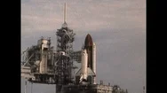 United States 1990S: Low Clouds Over Space Shuttle On Launch Day Stock Footage