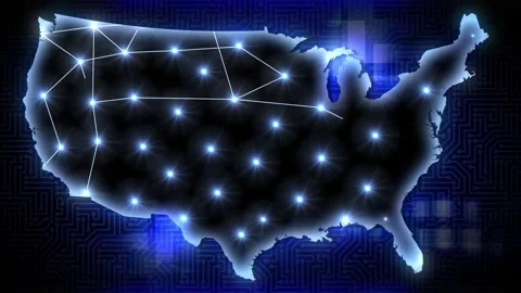 United States AI Data Center Network Technology   動画素材 344144526