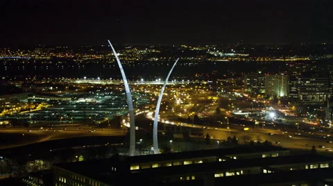 United States Air Force Memorial in Arlington, Virginia; Potomac River and Stock Footage 59195543