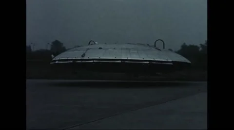 United States Airforce pilot testing avrocar Stock Footage