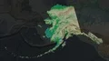 United States Alaska and capital circled and zoomed. Physical 4k or 4k+ Resolution