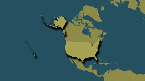 United States with Alaska and Hawaii - United States Alaska And Hawaii Footage 273498213 Iconl 