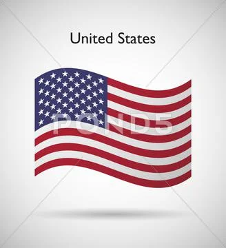 United states of america flag Stock Illustration