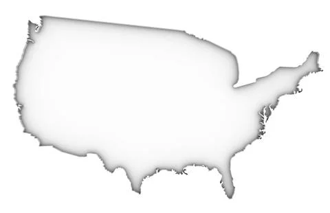 United States of America map Stock Photos