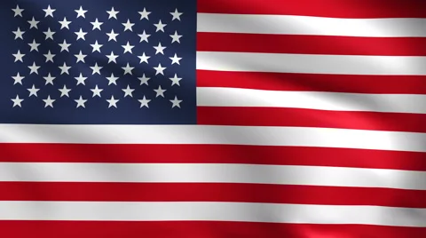United States of America, USA, U.S., America Flag 4k Background Stock Footage