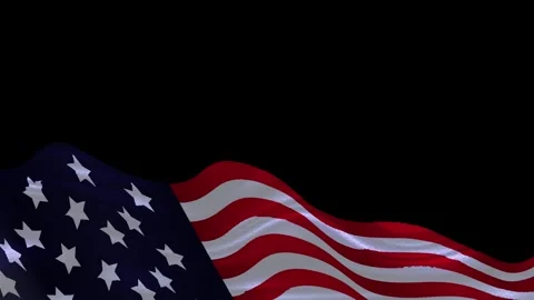 United states of american flag waving animation Stock Footage 306335053