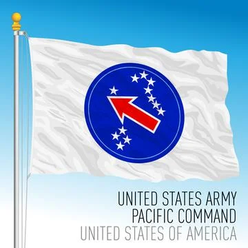 United States Army Pacific Command flag, USA イラスト素材