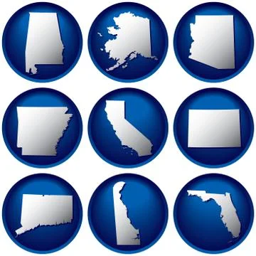 United States buttons Illustration