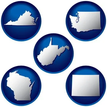 United States buttons Stockillustratie