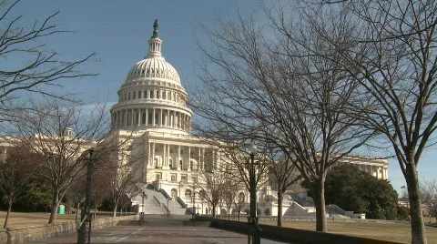 United States Capitol Building on Recess Stock Footage