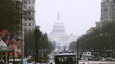 United States Capitol Building WS with GAMMA Filter Stock Footage 62787053