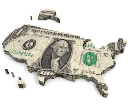 United States Of Dollars Stock Illustration