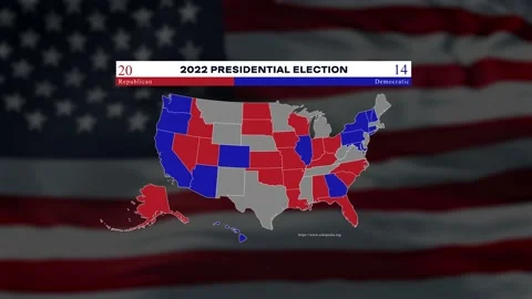 United States elections 2022. Animated m... | Stock Video | Pond5