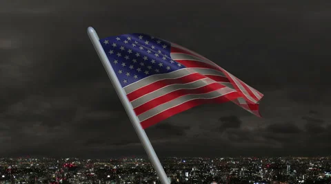 United States Flag Animation Vídeos de archivo 40045052