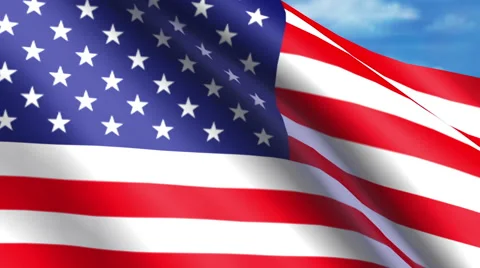 United States Flag Animation Vídeo Stock 40045176