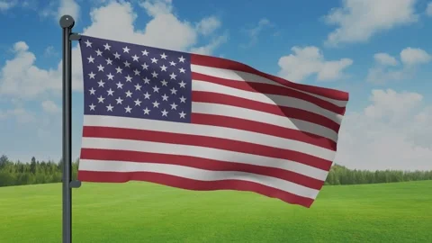 United States Flag Video stock 153256707
