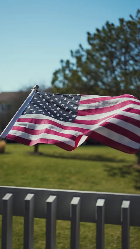 United States Flag Stock Footage 266341264
