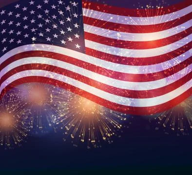 United States flag Stock Illustration
