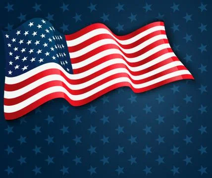 United States flag Illustrazione stock