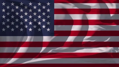 United States Flag Loop Stock Footage 295751750