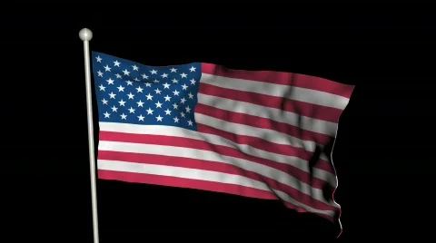 United States flag seamless loop Video stock 591278