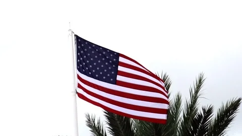 United States Flag Slomo Stock Footage