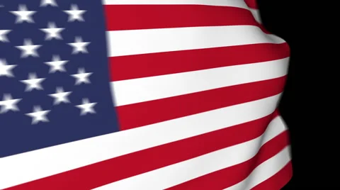 United States flag transition, wipe with matte Stock Footage