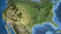 United States, glide over the map, outlined 4k or 4k+ Resolution