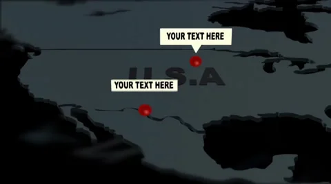 United States Info Graphic Map Stock After Effects