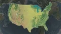 United States Mainland - hub of the world. Topographic 4k or 4k+ Resolution