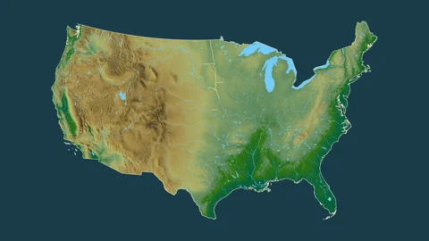 United States map - cartoon. Regions. Ph... | Stock Video | Pond5