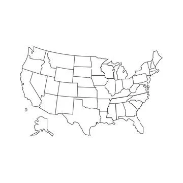 United States map Stock Illustration