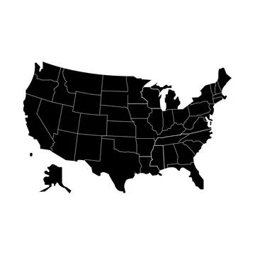 United States map Illustrazione stock