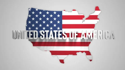 United States Map. Map of USA. United States. Animated 4k US Map. North Stock Footage