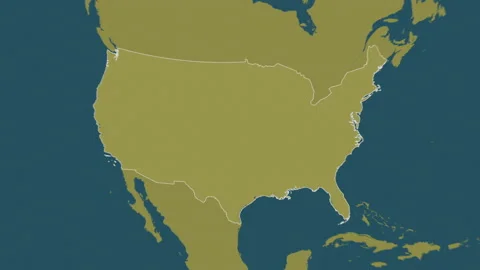 United States map - solid. Regions. Patt... | Stock Video | Pond5