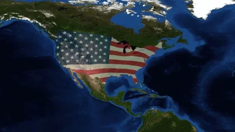United States Map From Space Earth View American Geography Stock Footage 330276285