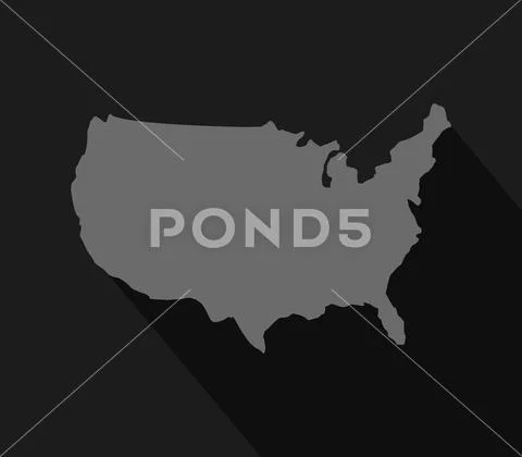 United States map on white background Stock Illustration