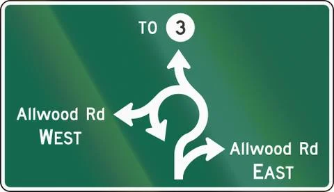 United States MUTCD guide road sign - Destination sign Stock Illustration