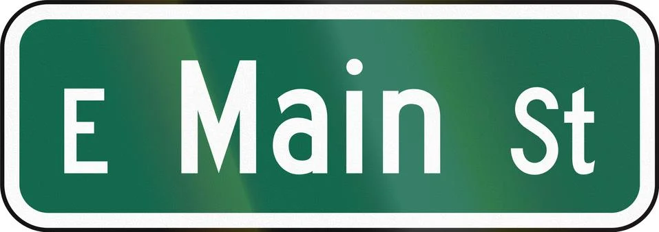United States MUTCD guide road sign - Main street Stock Illustration